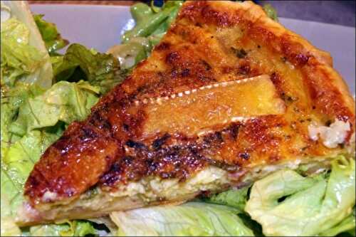 Tarte aux lardons cancoillotte et camembert