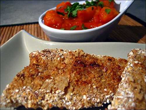 Filet de poisson pané au son et à la coriandre