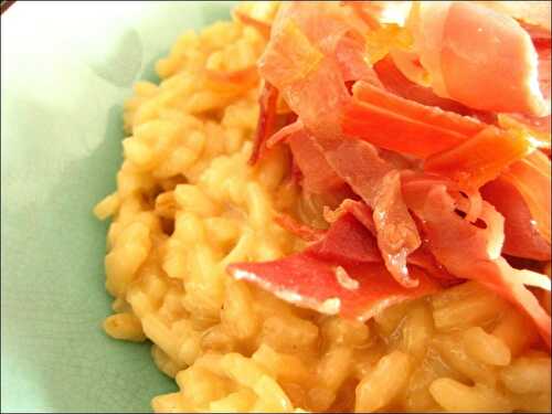 Risotto au jambon croustillant et reblochon