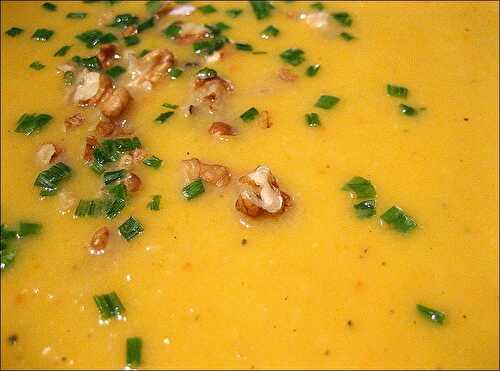 Soupe de patates douces au muscat