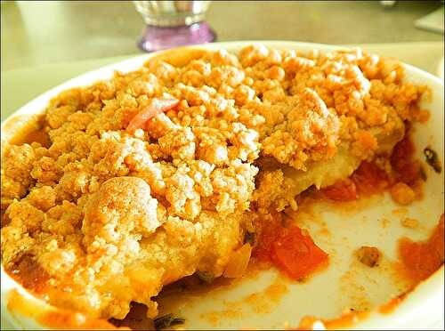 Crumble tomates et chevre