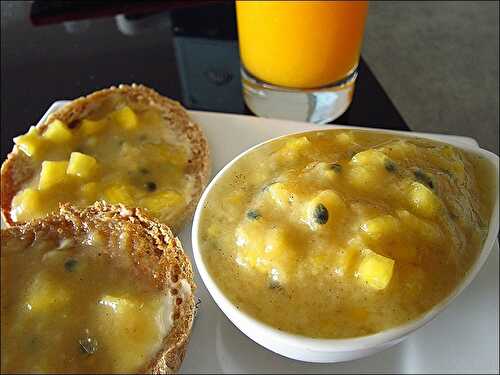 Confiture de banane à la mangue et aux fruits de la passion