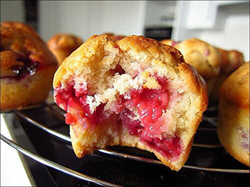 Muffins au citron, framboises et pistaches