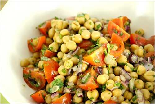 Salade de pois chiches à la coriandre et au cumin