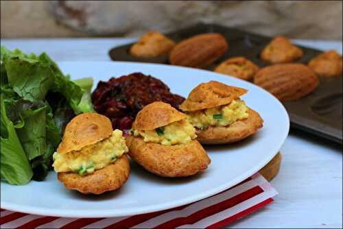 Madeleines aux œufs brouillés de Sophie Dudemaine