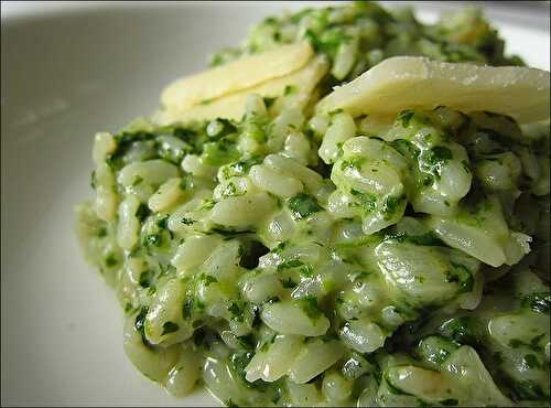 Risotto aux épinards et chèvre frais de Jamie Oliver