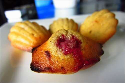 Madeleines à la framboise et à la vanille de Sophie Dudemaine