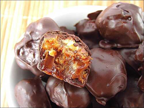 Bouchées croquantes chocolat et caramel