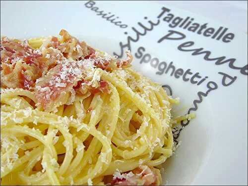Spaghetti alla carbonara à l’italienne