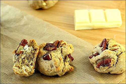 Biscuits aux marrons, chocolat blanc et noix de pécan