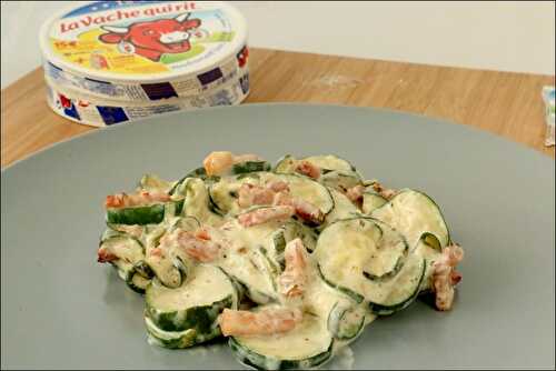 Courgettes façon carbonara à la Vache qui Rit