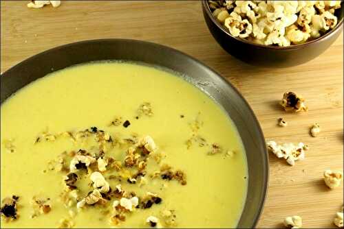 Soupe de maïs au pop corn