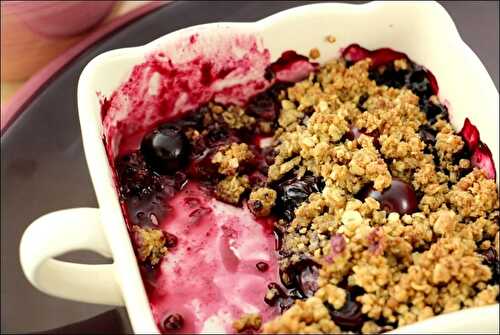 Crumble healthy aux myrtilles