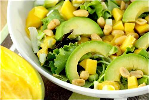 Salade mangue et avocat façon thaï