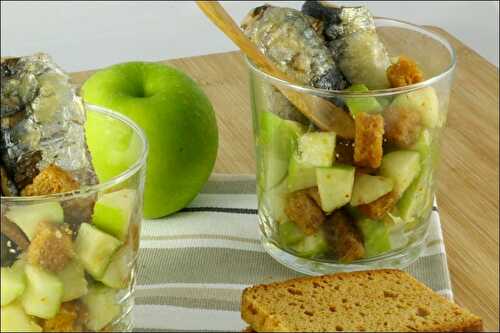 Verrines de sardines et pommes Granny Smith