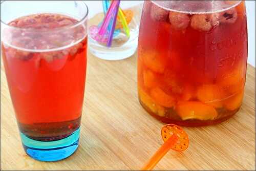 Detox water aux abricots et framboises