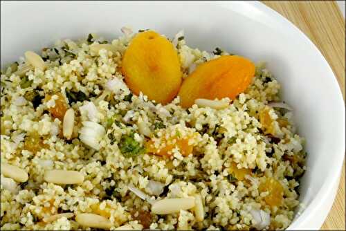 Salade de semoule aux fruits secs et menthe