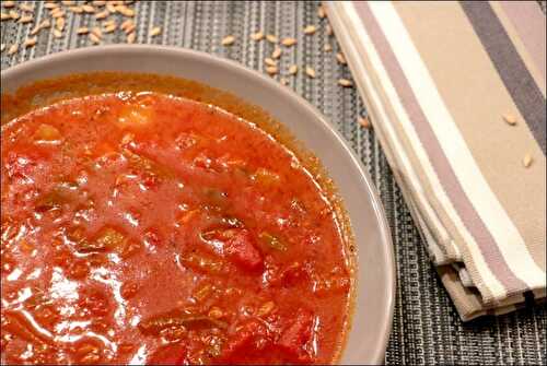 Soupe de tomates à l’épeautre