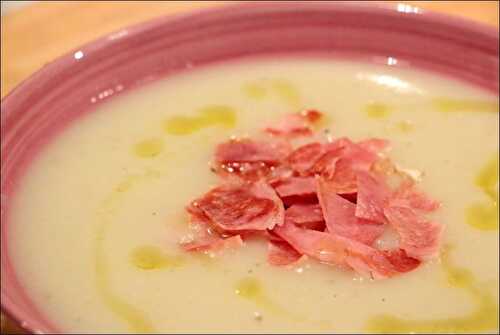 Velouté de topinambours au bacon de Cyril Lignac