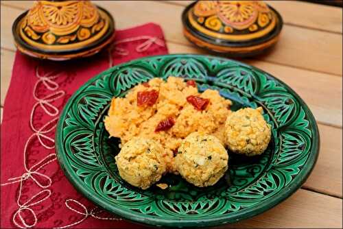 Boulettes de pois chiches à la feta, citron et persil