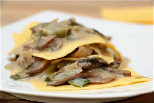 Lasagnes aux champignons et poireaux de Gordon Ramsay