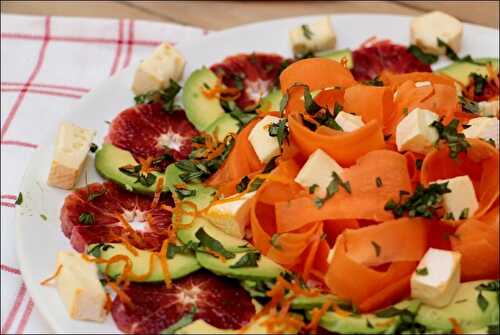 Salade de carottes et avocat à l’orange et reblochon