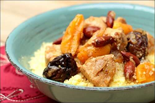 Tajine express de poulet aux fruits secs