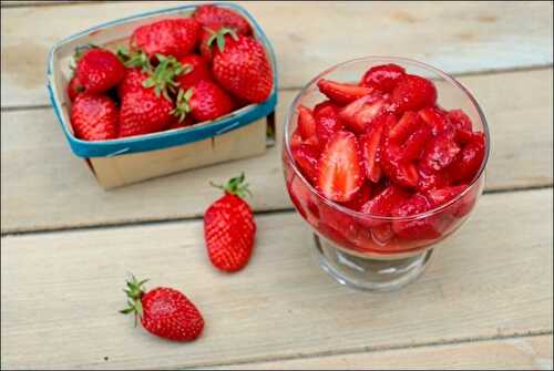 Verrines de perles du Japon coco à la fraise