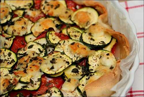 Tarte feuilletée aux tomates courgette et mozzarella