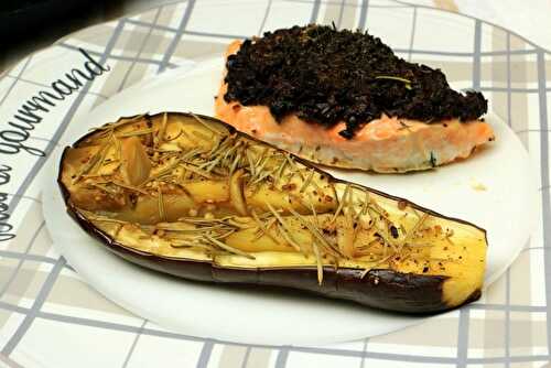 Papillote d’aubergine à l’ail et herbes de Provence