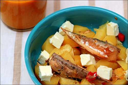 Salade de pomme de terre au maquereau et feta