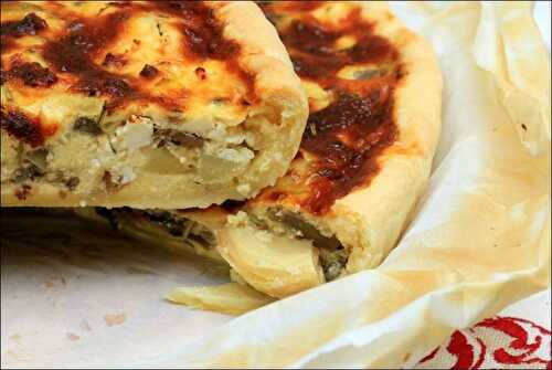 Tarte aux artichauts et champignons