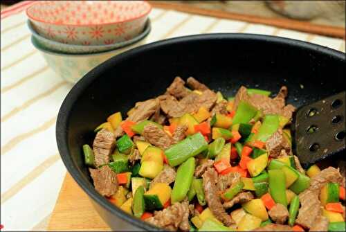 Wok de bœuf aux légumes