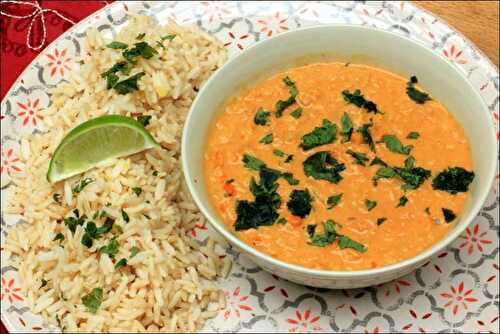 Dhal de lentilles corail au lait de coco