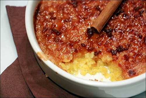 Crème brûlée de polenta aux épices – sans gluten