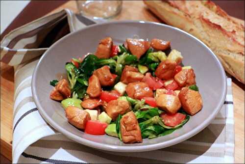 Salade de poulet caramélisé au miel de Cyril Lignac