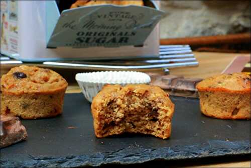 Muffins aux noisettes, poire et pépites de chocolat – sans beurre