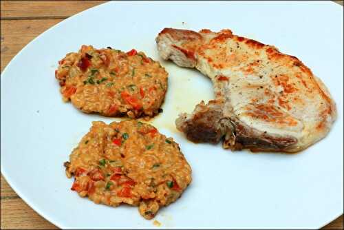 Galettes de riz complet aux poivrons et crème de coco