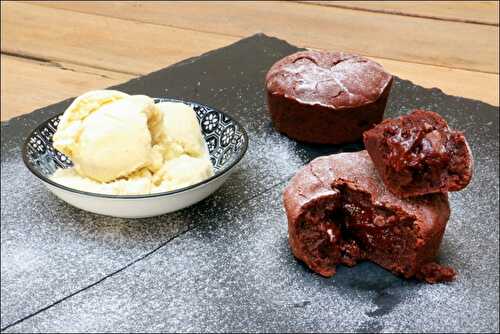 Fondants individuels au chocolat, sans gluten et sans lactose