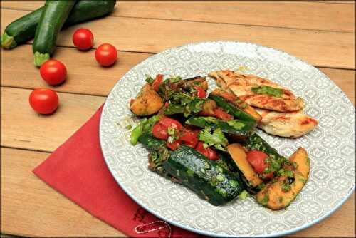 Poêlée de courgettes à la coriandre et citron confit