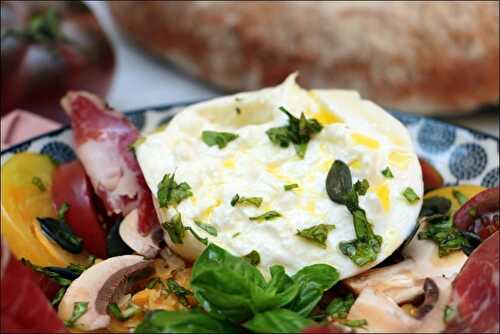 Salade de lentilles corail et burrata à l’italienne