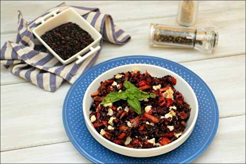 Salade de riz noir à la grecque