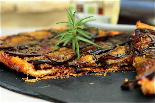 Tatin d’aubergine au miel et romarin