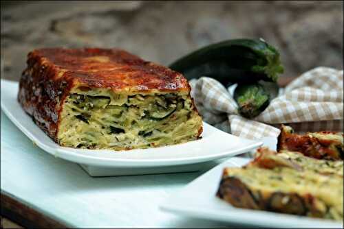 Cake de ravioles aux courgettes