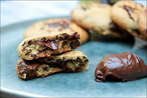 Cookies cœur coulant chocolat-noisettes – sans gluten et sans lactose