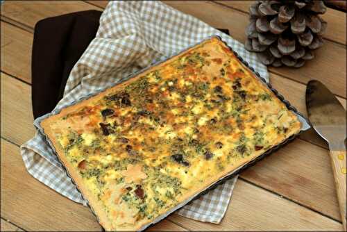 Quiche d’automne aux marrons et champignons des bois