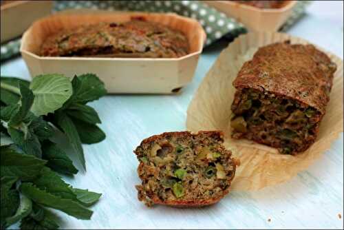 Cake vert aux légumes et aux olives