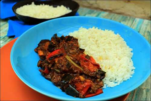 Aubergines confites à l’ail et au tamarin