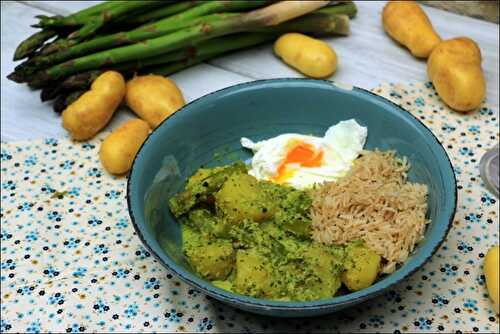 Curry vert d’asperges et pommes de terre nouvelles