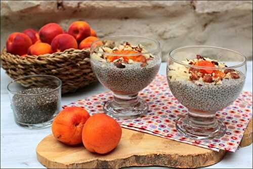 Chia pudding noisette et abricots – sans lactose